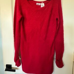 No Boundaries Red Casual Long Sleeve Sweater Dress